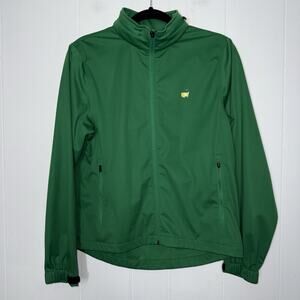 Masters Tech Men’s Golf Performance Full Zip Wind Breaker Storable Hood Size M